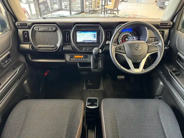 スズキ ハスラー Jスタイル 滋賀県 2021(令3)年 4.2万km オフブルーメタリック/ガンメタリック2トーンルーフ ワンオーナー/純正フルセグナビ/　フルセグ Bluetooth AM FM SD /ビルトインETC/デュアルカメラブレーキサポート/衝突軽減ブレーキ/車線逸脱警報機能/ふらつき警報機能/ハイビームアシスト/先行車発進お知らせ機能/コーナーセンサー/純正フロアマット/ルーフレール/純正LEDヘッドライト/純正15インチアルミ/純正フロアマット/シートヒーター/スマートキー×2/プッシュスタート/