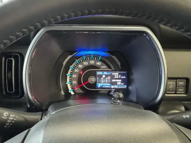 スズキ ハスラー Jスタイル 滋賀県 2021(令3)年 4.2万km オフブルーメタリック/ガンメタリック2トーンルーフ ワンオーナー/純正フルセグナビ/　フルセグ Bluetooth AM FM SD /ビルトインETC/デュアルカメラブレーキサポート/衝突軽減ブレーキ/車線逸脱警報機能/ふらつき警報機能/ハイビームアシスト/先行車発進お知らせ機能/コーナーセンサー/純正フロアマット/ルーフレール/純正LEDヘッドライト/純正15インチアルミ/純正フロアマット/シートヒーター/スマートキー×2/プッシュスタート/
