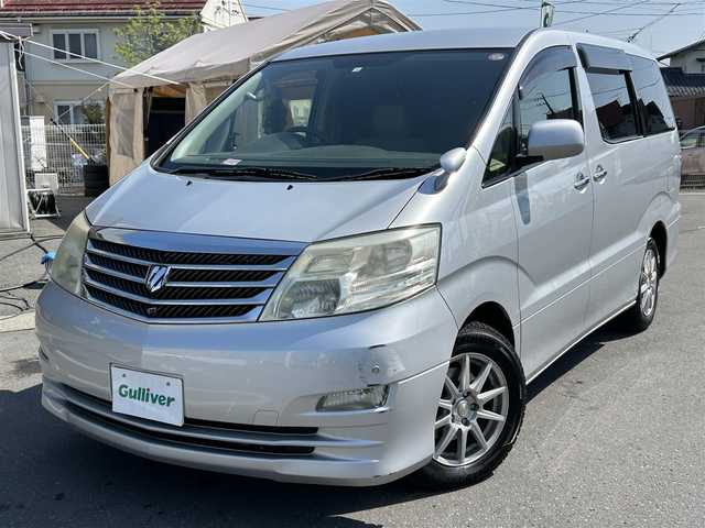 トヨタ アルファード Ｇ MX Lエディション 長野県 2006(平18)年 13.3万km シルバーM 社外フリップダウン/電動格納ミラー