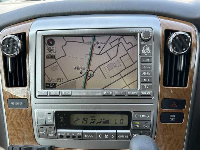 トヨタ アルファード Ｇ MX Lエディション 長野県 2006(平18)年 13.3万km シルバーM 社外フリップダウン/電動格納ミラー