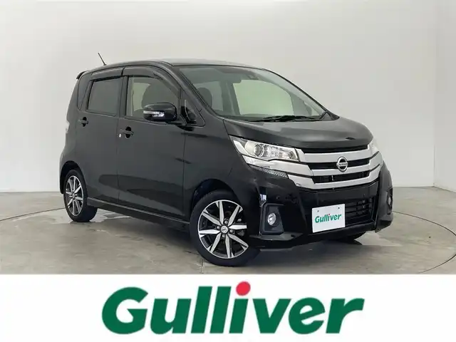 日産 デイズ ハイウェイスターG ターボ 富山県 2018(平30)年 6.8万km ブラック ワンオーナー/ターボ/純正ナビ（AM/FM/CD/DVD/AUX/BT）/フルセグTV/アラウンドビューモニター/クルーズコントロール/衝突被害軽減ブレーキ/レーンキープアシスト/オートマチックハイビーム/LEDヘッドライト/コーナーセンサー/スマートキー×２/プッシュスタート/アイドリングストップ/ドアバイザー/純正フロアマット/保証書