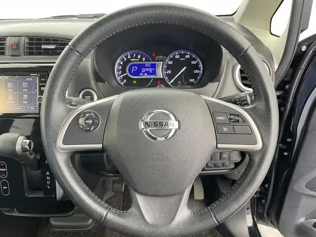 日産 デイズ ハイウェイスターG ターボ 富山県 2018(平30)年 6.8万km ブラック ワンオーナー/ターボ/純正ナビ（AM/FM/CD/DVD/AUX/BT）/フルセグTV/アラウンドビューモニター/クルーズコントロール/衝突被害軽減ブレーキ/レーンキープアシスト/オートマチックハイビーム/LEDヘッドライト/コーナーセンサー/スマートキー×２/プッシュスタート/アイドリングストップ/ドアバイザー/純正フロアマット/保証書