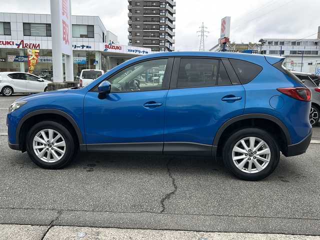 マツダ ＣＸ－５ XD 富山県 2012(平24)年 14.5万km スカイブルーマイカ ワンオーナー/スマートキー×２/社外HDDナビ（CN-S310D)/DVD/BT/MSV/フルセグTV/バックカメラ/左サイドカメラ/ETC/衝突安全ブレーキ/AFS/TCS/RVM/クルーズコントロール/プッシュスタート/ステアリングスイッチ/電動格納ミラー/アイドリングストップ/ドライブレコーダー/リアスポイラー/皮巻きステアリング/純正１７インチAW/ISOFIX対応/フォグランプ/保証書・取説・ナビ取説