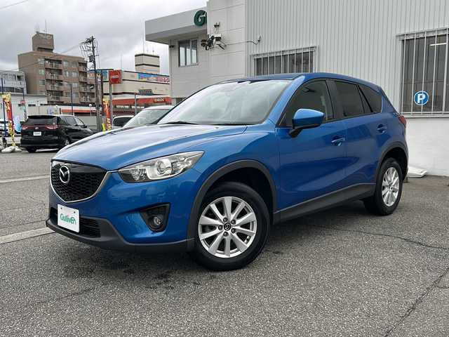 マツダ ＣＸ－５ XD 富山県 2012(平24)年 14.5万km スカイブルーマイカ ワンオーナー/スマートキー×２/社外HDDナビ（CN-S310D)/DVD/BT/MSV/フルセグTV/バックカメラ/左サイドカメラ/ETC/衝突安全ブレーキ/AFS/TCS/RVM/クルーズコントロール/プッシュスタート/ステアリングスイッチ/電動格納ミラー/アイドリングストップ/ドライブレコーダー/リアスポイラー/皮巻きステアリング/純正１７インチAW/ISOFIX対応/フォグランプ/保証書・取説・ナビ取説