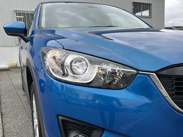 マツダ ＣＸ－５ XD 富山県 2012(平24)年 14.5万km スカイブルーマイカ ワンオーナー/スマートキー×２/社外HDDナビ（CN-S310D)/DVD/BT/MSV/フルセグTV/バックカメラ/左サイドカメラ/ETC/衝突安全ブレーキ/AFS/TCS/RVM/クルーズコントロール/プッシュスタート/ステアリングスイッチ/電動格納ミラー/アイドリングストップ/ドライブレコーダー/リアスポイラー/皮巻きステアリング/純正１７インチAW/ISOFIX対応/フォグランプ/保証書・取説・ナビ取説