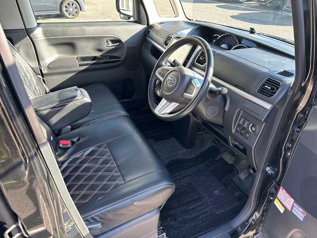 ダイハツ タント カスタム RS SA 大阪府 2014(平26)年 7.6万km ブラックマイカメタリック スマートアシスト　8型ナビ　CD　DVD　フルセグTV　USB　バックカメラ　両側パワースライドドア　ステアリングリモコン　LEDオートライト　フォグ　スマートキー　ウィンカーミラー　アイドリングストップ　ETC　シートカバー