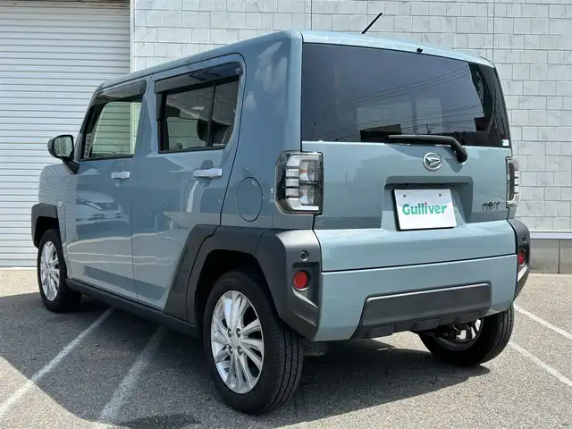 ダイハツ タフト X ターボ 新潟県 2022(令4)年 3.8万km レイクブルーメタリック 社外ナビ【BT/フルセグTV/FM・AM】/衝突軽減/バックカメラ/アイドリングストップ/コーナーセンサー　/ドライブレコーダー/横滑り防止/オートライト/プッシュスタート