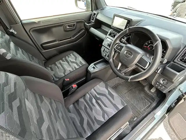 ダイハツ タフト X ターボ 新潟県 2022(令4)年 3.8万km レイクブルーメタリック 社外ナビ【BT/フルセグTV/FM・AM】/衝突軽減/バックカメラ/アイドリングストップ/コーナーセンサー　/ドライブレコーダー/横滑り防止/オートライト/プッシュスタート
