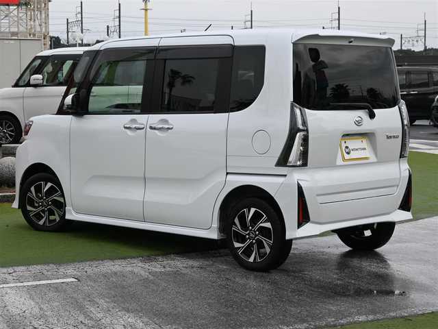 ダイハツ タント カスタム X 千葉県 2022(令4)年 3.1万km シャイニングホワイトパール スマートアシストIII/エコアイドル/両側パワースライドドア/社外SDナビ/地デジTV/【DVD/CD再生機能　Bluetooth接続】/ドライブレコーダー（前後撮影）【ZDR-016】/ステアリングスイッチ/ハーフレザーシート/前席シートヒーター/ETC/LEDヘッドライト/フォグライト/ウインカーミラー/コーナーセンサー/純正14インチアルミホイル/サイド/カーテンエアバッグ/キーフリーシステム