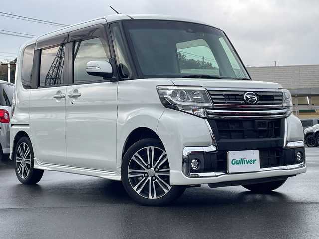 ダイハツ タント カスタム RS トップED SAⅡ 山口県 2016(平28)年 6.1万km パールホワイトⅢ ワンオーナー/スマートアシストII/・衝突被害軽減ブレーキ機能/・誤発信抑制機能（前方向＋後方向）/・車線逸脱警報機能/・先行車発進お知らせ機能　/前後方向ドライブレコーダー（ZDR-016）/純正メモリナビ・フルセグTV/DVD/CD/USB/Bluetooth/バックカメラ/プッシュスタート/スマートキーｘ２/両側パワースライドドア/後席サンシェード/オートライト/フォグライト/ETC/アイドリングストップ/ドアバイザー/純正１５インチAW/純正フロアマット/新車時保証書/取扱説明書