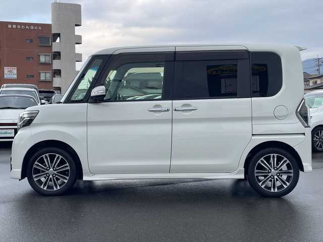 ダイハツ タント カスタム RS トップED SAⅡ 山口県 2016(平28)年 6.1万km パールホワイトⅢ ワンオーナー/スマートアシストII/・衝突被害軽減ブレーキ機能/・誤発信抑制機能（前方向＋後方向）/・車線逸脱警報機能/・先行車発進お知らせ機能　/前後方向ドライブレコーダー（ZDR-016）/純正メモリナビ・フルセグTV/DVD/CD/USB/Bluetooth/バックカメラ/プッシュスタート/スマートキーｘ２/両側パワースライドドア/後席サンシェード/オートライト/フォグライト/ETC/アイドリングストップ/ドアバイザー/純正１５インチAW/純正フロアマット/新車時保証書/取扱説明書