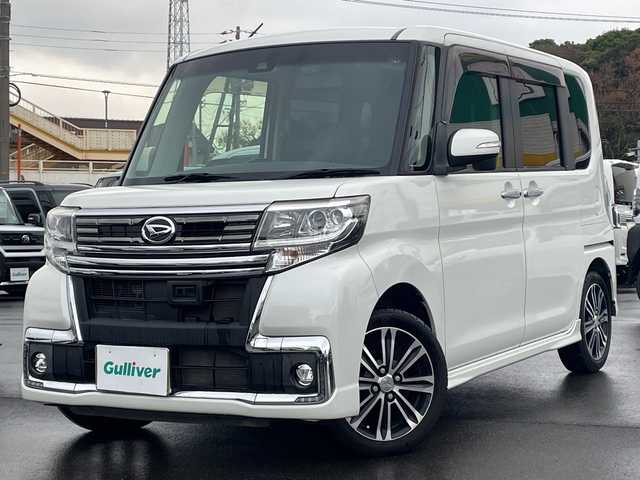 ダイハツ タント カスタム RS トップED SAⅡ 山口県 2016(平28)年 6.1万km パールホワイトⅢ ワンオーナー/スマートアシストII/・衝突被害軽減ブレーキ機能/・誤発信抑制機能（前方向＋後方向）/・車線逸脱警報機能/・先行車発進お知らせ機能　/前後方向ドライブレコーダー（ZDR-016）/純正メモリナビ・フルセグTV/DVD/CD/USB/Bluetooth/バックカメラ/プッシュスタート/スマートキーｘ２/両側パワースライドドア/後席サンシェード/オートライト/フォグライト/ETC/アイドリングストップ/ドアバイザー/純正１５インチAW/純正フロアマット/新車時保証書/取扱説明書