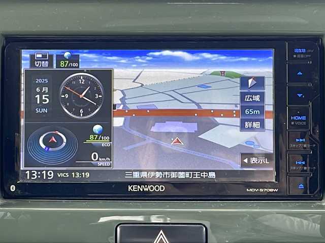 スズキ ハスラー J 三重県 2019(令1)年 8.2万km クールカーキパールメタリック/ホワイト2トーンルーフ プッシュスタート/アイドリングストップ/横滑り防止/レーンキープアシスト/衝突軽減ブレーキ/ステアリングリモコン/革巻きステアリング/USB給電ポート/シートヒーター(前席)/社外ナビ(AM/FM/CD/DVD/TV/BT)/フルセグTV/前方ドラレコ/ビルトインETC/純正フロアマット/オートライト/スペアキー/禁煙車/電動格納ミラー