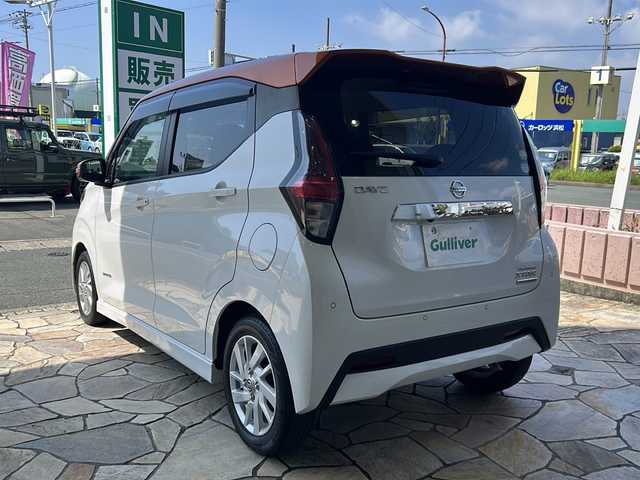 日産 デイズ HWS X プロパイロットED 静岡県 2020(令2)年 3.4万km プレミアムサンシャインオレンジメタリック/シルキーホワイト プロパイロット/・レーダークルーズコントロール/・オートホールド/・プリクラッシュ/・コーナーセンサー前後/・横滑り防止/・アラウンドビューモニター/・バックカメラ/9インチ純正ナビ/・CD/DVD/TV/USB/主要装備/・LEDライト/・フォグライト/・オートライト/・オートハイビーム/・プッシュスタート/・ETC/・アイドリングストップ/・ステアリングリモコン