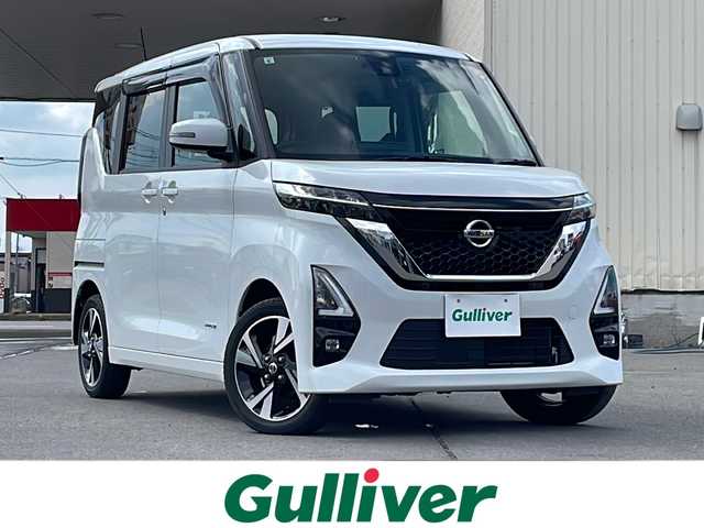 日産 ルークス ハイウェイスター Gターボ 道北・旭川 2021(令3)年 4.2万km ホワイトパール ・4WD/・禁煙車/・純正9型メモリナビ MM320D-L/（CD/DVD/フルセグ/AUX/NissanConnectサービス）/・片側パワースライドドア/・前後ドライブレコーダー/・ＡＷ冬タイヤ積載（166/55/R15）/・エマージェンシーブレーキ/・車線逸脱警報/・インテリジェントパーキングアシスト/・純正エンジンスターター/・セカンドテーブル/・前後コーナーセンサー/・ステアリングスイッチ/・LEDヘッドライト/・ビルトインETC/・電動格納ミラー/・ライトレベライザー/・純正ドアバイザー/・純正フロアマット/・保証書/・取扱説明書/・スペアキー1本