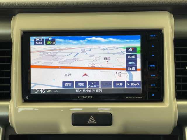 スズキ ハスラー J 栃木県 2018(平30)年 7.3万km ピュアホワイトパール/ブラック2トーン 社外ナビ/　（CD/DVD/ワンセグTV/Bluetooth）/スズキセーフティサポート/・デュアルカメラブレーキサポート/・誤発進抑制機能/・車線逸脱抑制機能/・車線逸脱警報機能/・ふらつき警報機能/・低速時ブレーキサポート/・発進お知らせ機能/・標識認識機能/前方ドライブレコーダー/シートヒーター/禁煙車/2トーン（パール/ブラックマイカ）/LEDヘッドライト/フロントフォグ/スマートキー/プッシュスタート/純正AW/フロアマット