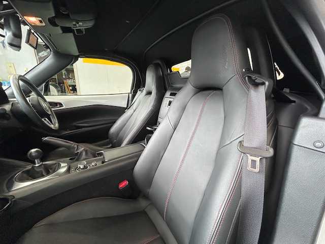 マツダ ロードスター S レザーパッケージ 宮城県 2015(平27)年 4.1万km クリスタルホワイトパールマイカ 6速マニュアル/社外車高調　HKS HIPERMAX/社外アルミ　VOLKRACING TE37/純正足回り＆純正アルミホイール別送/純正マツダコネクトナビ/BT/DVD/CD/フルセグTV/バックカメラ/社外ディスプレイオーディオ＆バックカメラ/レザーシート/シートヒーター/ステアリングスイッチ/レーンアシスト/ブラインドスポットモニター/横滑り防止装置/衝突被害軽減システム/アイドリングストップ