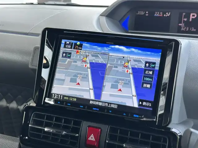 ダイハツ タント カスタム RS 静岡県 2019(令1)年 3.3万km ブラックマイカメタリック ターボ車/スマートアシスト/ＫＥＮＷＯＯＤ８型ナビ/フルセグＴＶ/全周囲カメラ/ＢＴオーディオ/ドラレコ/ＥＴＣ/両側電動スライドドア/ハーフレザー/シートヒーター/クルコン追従機能付/スマートキー2本/純正１５ＡＷ