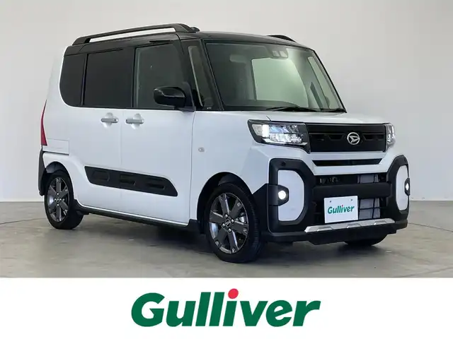 ダイハツ タント ファンクロスターボ 埼玉県 2023(令5)年 1.1万km ブラックマイカメタリック/シャイニングホワイトパール スマートアシスト　社外８インチディスプレイオーディオ　パノラマモニター　ＢＳＭ　アダプティブクルーズコントロール　シートヒーター　ＨＤＭＩ　純正アルミホイール　オートハイビーム　ＬＥＤライト　地デジ