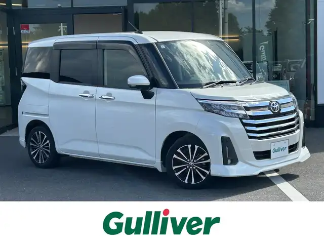 トヨタ ルーミー カスタムG－T 栃木県 2021(令3)年 2.4万km パールホワイトⅢ スマートキー/プッシュスタート/純正9インチナビ/フルセグTV/BT/HDMI/バックカメラ/アラウンドビューモニター/ビルトイン2.0ETC/両側パワースライドドア/純正15インチAW/トヨタセーフティセンス/レーダークルーズコントロール/クリアランスソナー/ドライブレコーダー/前席シートヒーター/純正フロアマット/純正ドアバイザー