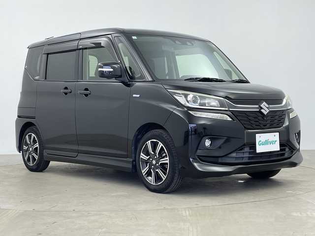 スズキ ソリオ バンディット HV MV 鹿児島県 2019(平31)年 4.9万km スーパーブラックパール スズキセーフティサポート　/ディーラーＯＰナビ/（フルセグ/Bluetooth/CD/DVD）　/全方位カメラ　/ナビ連動ドライブレコーダー　/パドルシフト　/両側パワースライドドア　/レーダークルーズコントロール　/オートハイビーム　/サンシェード　/ステアリングリモコン/ハンズフリー/アイドリングストップ/コーナーセンサー/LEDヘッドライト