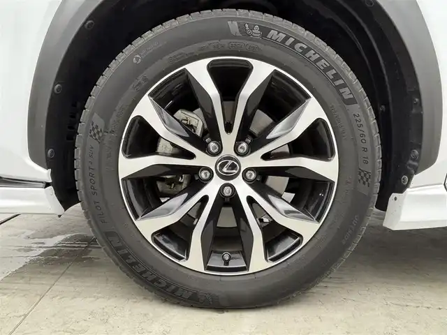 レクサス ＮＸ 300h Fスポーツ 愛知県 2016(平28)年 5.8万km ホワイトノーヴァガラスフレーク 三眼LEDヘッドライト/全方位カメラ/BSM/TRDエアロ/ACC/ETC2.0/シートヒーター、エアシート（D+N)/衝突軽減ブレーキ/レーンキープアシスト/オートハイビーム/コーナーセンサー（前後）/ドラレコ前後/電子パーキング/オートホールド/パドルシフト/パワーバックドア/パワーシート（D+N)/純正18インチAW/純正フロアマット/フォグライト/取説、保証書/フロントグリル後期仕様