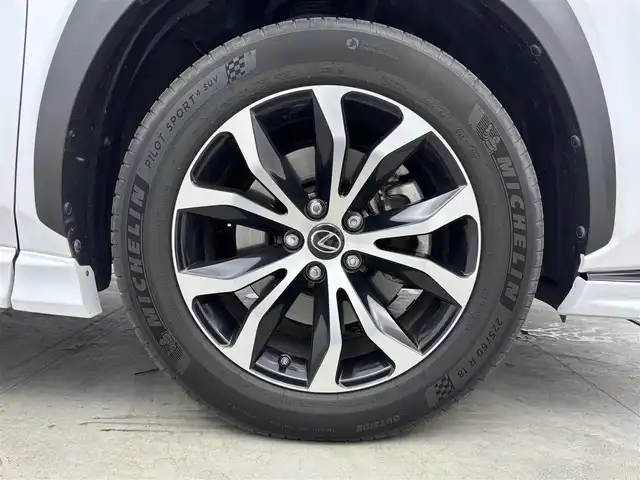 レクサス ＮＸ 300h Fスポーツ 愛知県 2016(平28)年 5.8万km ホワイトノーヴァガラスフレーク 三眼LEDヘッドライト/全方位カメラ/BSM/TRDエアロ/ACC/ETC2.0/シートヒーター、エアシート（D+N)/衝突軽減ブレーキ/レーンキープアシスト/オートハイビーム/コーナーセンサー（前後）/ドラレコ前後/電子パーキング/オートホールド/パドルシフト/パワーバックドア/パワーシート（D+N)/純正18インチAW/純正フロアマット/フォグライト/取説、保証書/フロントグリル後期仕様