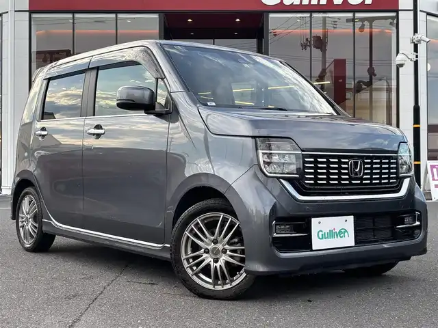 ホンダ Ｎ ＷＧＮ Lターボ ホンダセンシング 宮城県 2020(令2)年 4.5万km シャイニンググレーM 登録時走行距離44842km/純正ナビ/フルセグTV/CD/DVD/Bluetooth/バックカメラ/衝突軽減ブレーキ/車線逸脱警報/ACC/コーナーセンサー/プッシュスタート/スマートキー/革調シートカバー/パドルシフト/ステアリングリモコン/革巻きステアリング/ビルトインETC/LEDライト/フォグランプ/シーケンシャルウインカー/純フロアマット