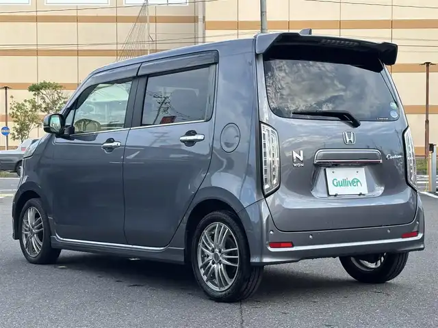ホンダ Ｎ ＷＧＮ Lターボ ホンダセンシング 宮城県 2020(令2)年 4.5万km シャイニンググレーM 登録時走行距離44842km/純正ナビ/フルセグTV/CD/DVD/Bluetooth/バックカメラ/衝突軽減ブレーキ/車線逸脱警報/ACC/コーナーセンサー/プッシュスタート/スマートキー/革調シートカバー/パドルシフト/ステアリングリモコン/革巻きステアリング/ビルトインETC/LEDライト/フォグランプ/シーケンシャルウインカー/純フロアマット