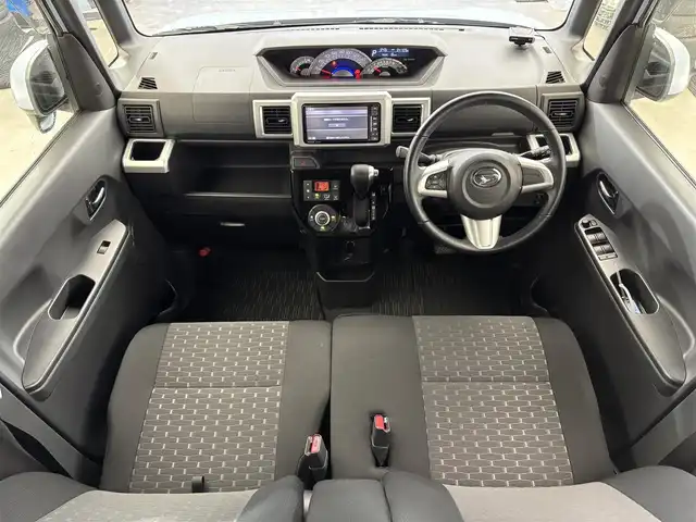 ダイハツ ウェイク G ターボ SA Ⅲ 滋賀県 2018(平30)年 3.5万km ミストブルーマイカメタリック 社外7インチナビ/【Bluetooth/CD/DVD/フルセグTV】/バックカメラ/衝突軽減ブレーキ/両側パワースライドドア/LEDヘッドライト/オートライト/オートマチックハイビーム/ETC/ドアバイザー/純正フロアマット/後席サンシェード/プッシュスタート/スマートキー/ステアリングリモコン