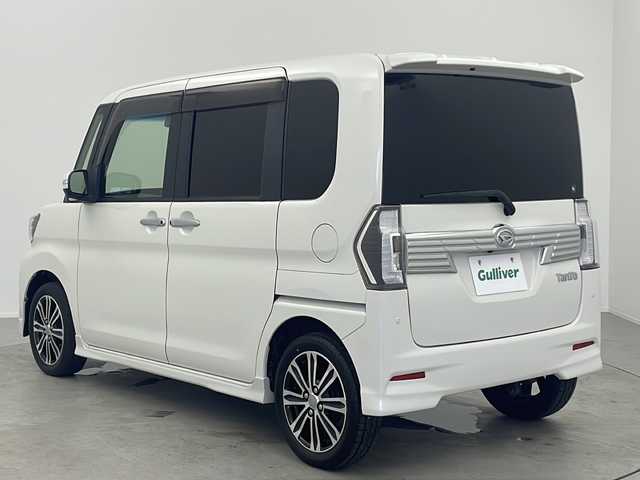 ダイハツ タント カスタム RS トップED SAⅡ 大阪府 2016(平28)年 4.4万km パールホワイトⅢ 7インチメモリナビ　ストラーダ（CN-RS02WD）/・バックカメラ/・フルセグテレビ/・DVD/CD/・BT/AM/FM/両側パワースライドドア/スマートアシストII/ターボ/ETC/LEDヘッドライト/・オートライト/純正フォグランプ/ハーフレザーシート/純正アルミホイール15インチ/アイドリングストップ/スマートキー/プッシュスタート