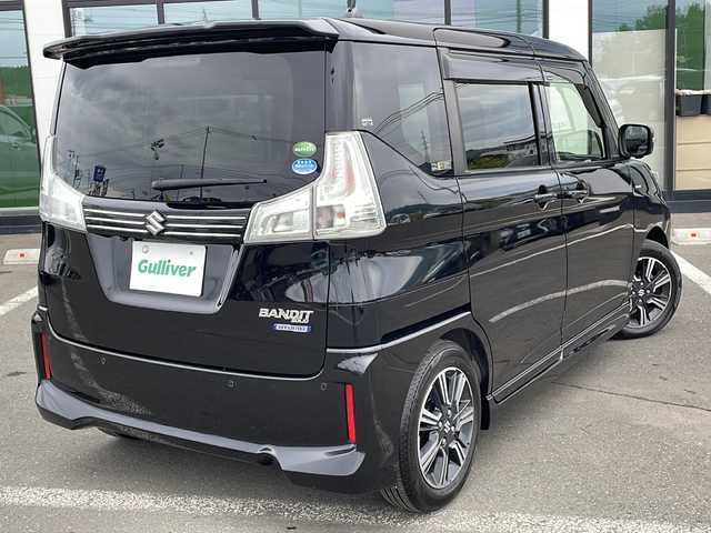 スズキ ソリオ バンディット HV MV 道東・釧路十勝 2019(令1)年 3.4万km スーパーブラックパール ・４WD/・ワンオーナー/・社外メモリナビ/（Bluetooth・CD・DVD・フルセグ・ラジオ）/・全方位バックカメラ/・アダプティブクルーズコントロール/・片側パワースライドドア/・純正ETC/・前席シートヒーター/・純正フロアマット/・純正15インチAW/・後方コーナーセンサー/・LEDオートライト/・スマートキー/・電格ミラー/・ドアバイザー/・社外AWスタッドレスタイヤ積み込み/・取り扱い説明書/・保証書