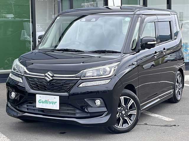 スズキ ソリオ バンディット HV MV 道東・釧路十勝 2019(令1)年 3.4万km スーパーブラックパール ・４WD/・ワンオーナー/・社外メモリナビ/（Bluetooth・CD・DVD・フルセグ・ラジオ）/・全方位バックカメラ/・アダプティブクルーズコントロール/・片側パワースライドドア/・純正ETC/・前席シートヒーター/・純正フロアマット/・純正15インチAW/・後方コーナーセンサー/・LEDオートライト/・スマートキー/・電格ミラー/・ドアバイザー/・社外AWスタッドレスタイヤ積み込み/・取り扱い説明書/・保証書