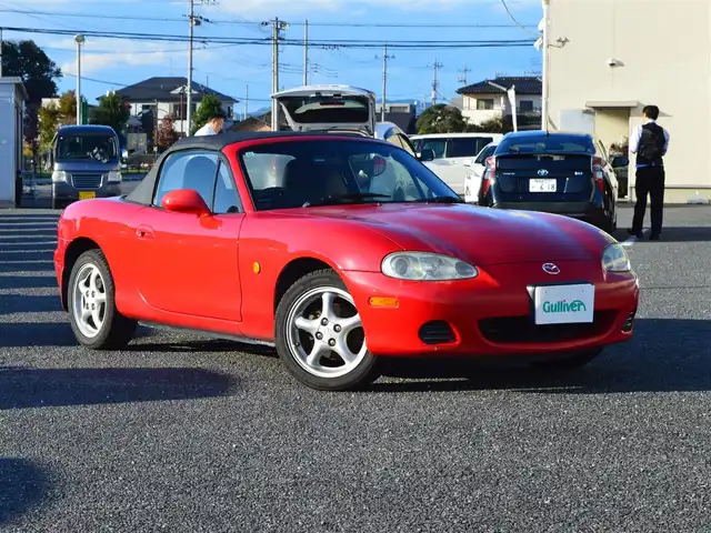 マツダ ロードスター SP 栃木県 2002(平14)年 13.5万km クラシックレッド 社外オーディオ/[CD/AM/FM]/純正マット/ABS/ソフトトップ