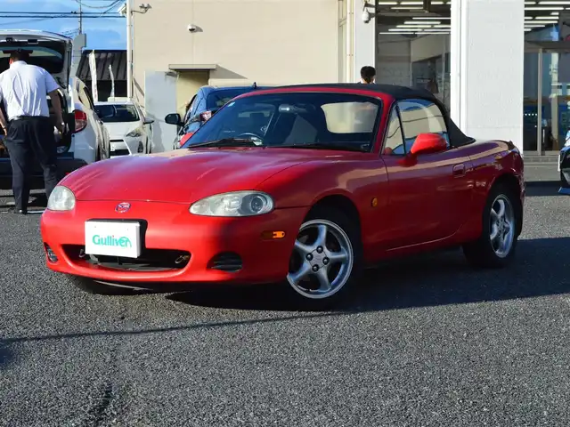 マツダ ロードスター SP 栃木県 2002(平14)年 13.5万km クラシックレッド 社外オーディオ/[CD/AM/FM]/純正マット/ABS/ソフトトップ