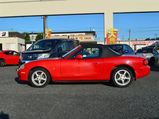 マツダ ロードスター SP 栃木県 2002(平14)年 13.5万km クラシックレッド 社外オーディオ/[CD/AM/FM]/純正マット/ABS/ソフトトップ