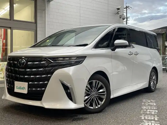 トヨタ アルファード Z 愛知県 2024(令6)年 1.6万km ホワイトパールクリスタルシャイン ワンオーナー/サンルーフ/純正SDナビ（BT.TV.AM.FM）/フルセグナビ/デジタルインナーミラー/バックカメラ/パワーシート/シートヒーター/エアシート/社外前後ドラレコ/トヨタセーフティセンス/ブレーキホールド/クルーズコントロール/両側パワースライドドア/置くだけ充電/ビルトインETC/純正AW/純正フロアマット/オットマン