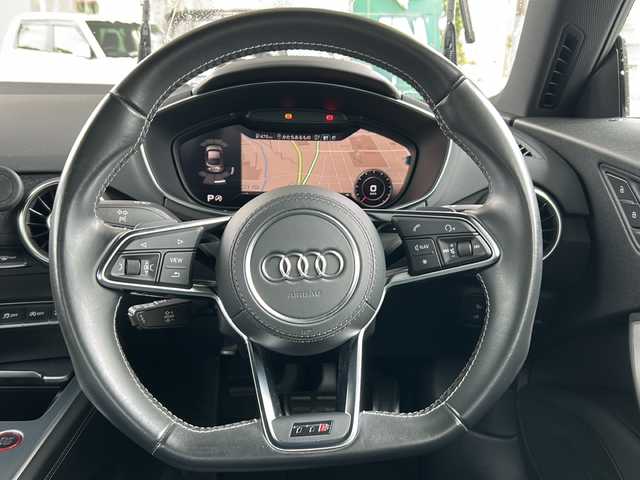 アウディ ＴＴＳクーペ 2.0 TFSI クワトロ 東京都 2015(平27)年 6.3万km セパンブルーパールエフェクト 純正メーカーナビ　【Bluetooth接続可、USB接続可、CD、DVD、フルセグTV、AUX】/ETC/ドライブレコーダー前後/クルーズコントロール追従機能付き/パーキングアシスト/アイドリングストップ/バックカメラ/レーンキープアシスト/コーナーセンサー/横滑り防止装置/盗難防止装置/オットマン/レザーシート/シートヒーター/パワーシート/4WD/ターボ/MTモード付AT/パドルシフト/センターコンソール/drive select/電動リアスポイラー/オートライト/オートマチックハイビーム/LEDヘッドライト/純正フロアマット/純正アルミホイール/ABS/保証書/記録簿/取扱説明書/スマートキー/スペアキー1本