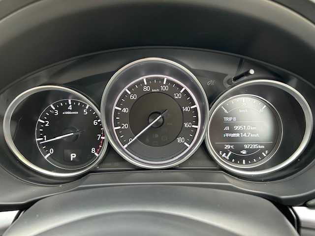 マツダ ＣＸ－５ 20S プロアクティブ 茨城県 2018(平30)年 9.8万km 赤 純正ＨＤＤナビ　/-BT/フルセグTV/FM/AM/メモリー付パワーシート　/レーダークルーズコントロール　/ステアリングヒーター　/シートヒーター（運転席＆助手席）　/バックカメラ　/ＥＴＣ　/コーナーセンサー前後　/ＬＥＤライト　/純正１９インチアルミホイール/エアバックW/スマートキー/プッシュスタート/パワーステアリング/パワーウィンドウ/社外フロアマット/スペアキー