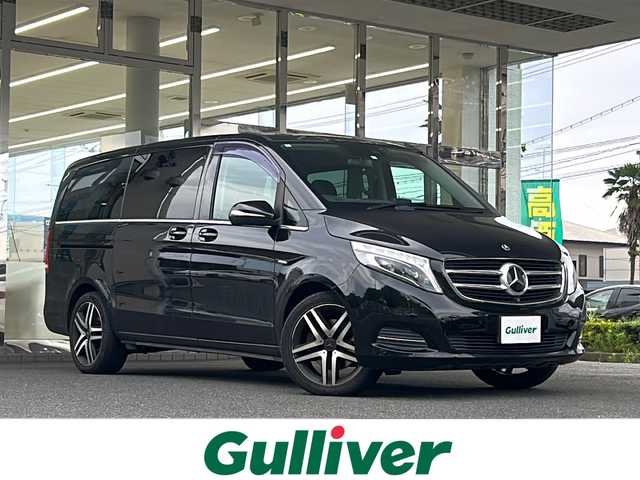 メルセデス・ベンツ Ｖ２２０ d アバンギャルド ロング 福島県 2016(平28)年 7.5万km 黒 登録時走行距離：74/267km/純正メーカーナビ/（BT接続/CD/DVD/AM/FM）/フリップダウンモニター/ETC/クルーズコントロール/クリアランスソナー/パワーシート/シートヒーター/WAC/電動パーキングブレーキ/電動リアゲート/アイドリングストップ/純正AW/アラウンドビューモニター/バックカメラ/レザーシート/三列シート/保証書/取扱説明書