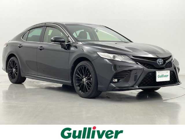 トヨタ カムリ WS ブラックエディション 熊本県 2020(令2)年 5.6万km プレシャスブラックパール 禁煙車/純正ナビ　/バックカメラ　/社外前後ドライブレコーダー　/ビルトインETC2.0/パワーバックドア　/前後クリアランスソナー　/ＪＢＬサウンド　/トヨタセーフティーセンス/・プリクラッシュセーフティ/・レーンキープアシスト/・ブラインドスポットモニター/・ふらつき警報機能/・パーキングサポート/・アダブティブクルーズコントロール/・リアクロストラフィックアラート/横滑り防止/パドルシフト/前席シートヒーター/オートライト/オートマチックハイビーム/LEDヘッドライト/フォグライト/スマートキー/プッシュスタート/スペアキー1本/保証書/取扱説明書