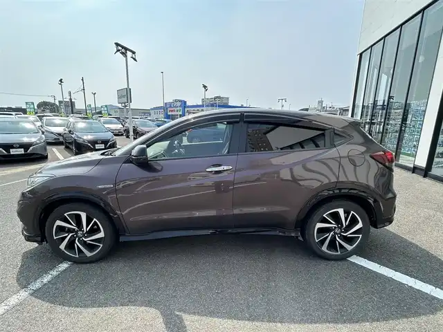 ホンダ ヴェゼル ハイブリッド RS ホンダセンシング 長崎県 2019(平31)年 12.7万km オーロラアメジストメタリック 社外ナビ（BT/AM/FM/DVD/CD/TV)/バックカメラ/ホンダセンシング/USB入力端子/HDMI接続/クルーズコントロール/ドライブレコーダー前方/ETC/純正アルミ/純正フロアマット/前席シートヒーター/横滑り防止装置/レーンキープアシスト/スペアキー/ワンオーナー