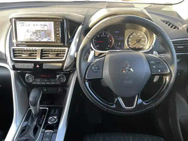 三菱 エクリプス クロス ブラックエディション 宮崎県 2019(令1)年 7.3万km シルキーホワイト 社外ナビゲーション/　AM FM CD BT TV DVD/バックカメラ/衝突軽減ブレーキ/アイドリングストップ/LEDヘッドライト/フォグランプ/スマートキー/プッシュスタート/レーンキープアシスト/スマートキー/プッシュスタート/ウィンカーミラー/電動格納ミラー