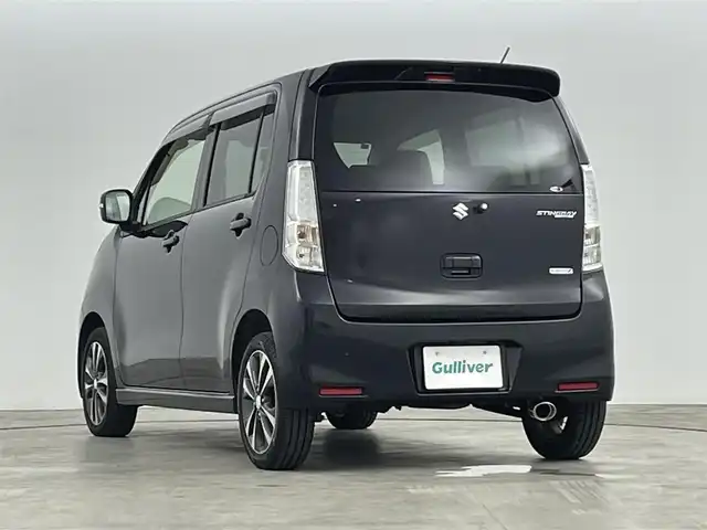 スズキ ワゴンＲ スティングレー T 福島県 2012(平24)年 8.1万km ブルーイッシュブラックパール3 歩行者傷害軽減ボディ/・ブレーキペダル後退抑制機構/・衝突安全設計インテリア/・むち打ち傷害軽減フロントシート /・予防安全・走行安全性能/・ABS（アンチロック・ブレーキシステム）/・EBD（電子制御制動力配分システム）/・ESP（車両走行安定補助システム）/・急ブレーキお知らせ機能/・ヒルホールドコントロール（CVT車）/純正ナビゲーション/・型式：CQ-VZ02JQCJ/・Bluetooth/TV/CD/DVD/USB/AM・FM/・LEDライト/・フォグライト/・オートライト/プッシュスタート/・スマートキー/純正フロアマット/革巻きステアリング/・ステアリングスイッチ/ドアバイザー/レーダー探知機