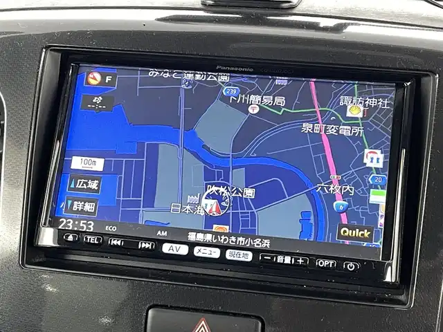 スズキ ワゴンＲ スティングレー T 福島県 2012(平24)年 8.1万km ブルーイッシュブラックパール3 歩行者傷害軽減ボディ/・ブレーキペダル後退抑制機構/・衝突安全設計インテリア/・むち打ち傷害軽減フロントシート /・予防安全・走行安全性能/・ABS（アンチロック・ブレーキシステム）/・EBD（電子制御制動力配分システム）/・ESP（車両走行安定補助システム）/・急ブレーキお知らせ機能/・ヒルホールドコントロール（CVT車）/純正ナビゲーション/・型式：CQ-VZ02JQCJ/・Bluetooth/TV/CD/DVD/USB/AM・FM/・LEDライト/・フォグライト/・オートライト/プッシュスタート/・スマートキー/純正フロアマット/革巻きステアリング/・ステアリングスイッチ/ドアバイザー/レーダー探知機