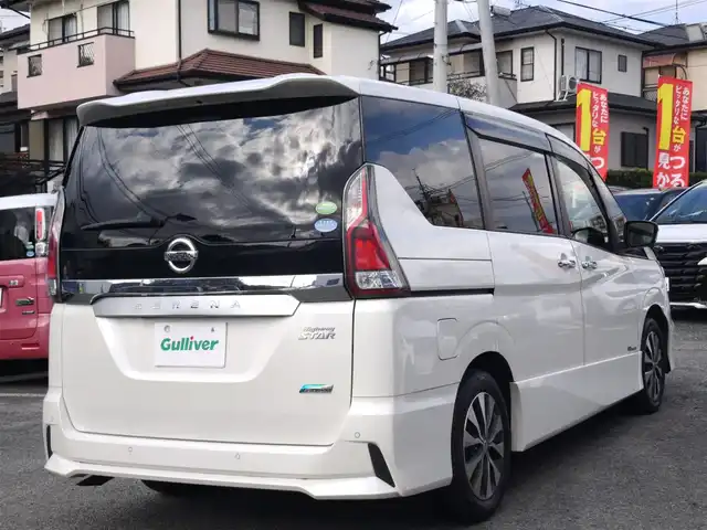 日産 セレナ ハイウェイスター 熊本県 2017(平29)年 12.6万km ブリリアントホワイトパール 純正ナビ（MM316D-W）/【フルセグTV/Bluetooth/CD/DVD】/バックカメラ/フリップダウンモニター/両側パワースライドドア/衝突軽減ブレーキ/クルーズコントロール/ビークルダイナミクスコントロール/オートLEDヘッドライト/純正15インチアルミホイール/ドライブレコーダー前後