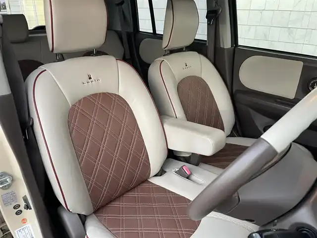 スズキ ラパン ショコラ G 愛知県 2013(平25)年 7.2万km ミルクティーベージュメタリック StradaSDナビ/Bluetooth　ワンセグTV/ドライブレコーダー/レザーシート/純正フロアマット/スマートキー/オートライト/電動格納ミラー/エンジンスタートボタン/アイドリングストップ