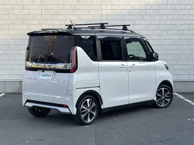 三菱 ｅＫクロススペース G 愛知県 2020(令2)年 8.1万km アメジストブラック/シルキーホワイト 社外SDナビ/Bluetooth　フルセグTV　バックカメラ/ヒルディセントコントロール/マイパイロット/ルーフキャリア/ドライブレコーダー/電動サイドブレーキ/社外フロアマット/純正アルミホイール/電動格納ミラー/コーナーセンサー