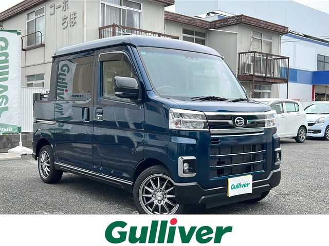 ダイハツ アトレー バン デッキバン 岐阜県 2022(令4)年 2.9万km レーザーブルークリスタルシャイン ワンオーナー/クルーズコントロール/社外メモリーナビTVフルセグ/Bluetooth/SD/DVD/両側パワースライドドア/LEDライト/LEDフォグランプ/コーナーセンサー/衝突軽減システム/AUTOライト/プッシュスタート/ドラレコ前後/ウィンカーミラー/ETC