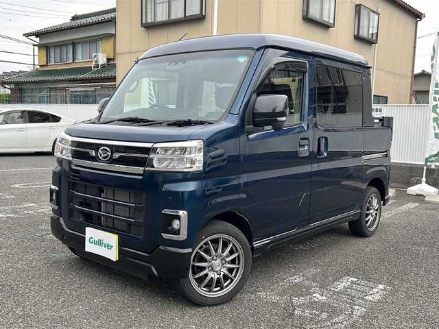 ダイハツ アトレー バン デッキバン 岐阜県 2022(令4)年 2.9万km レーザーブルークリスタルシャイン ワンオーナー/クルーズコントロール/社外メモリーナビTVフルセグ/Bluetooth/SD/DVD/両側パワースライドドア/LEDライト/LEDフォグランプ/コーナーセンサー/衝突軽減システム/AUTOライト/プッシュスタート/ドラレコ前後/ウィンカーミラー/ETC
